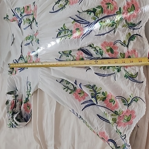 Hayden COTTAGECORE 100% Cotton Floral Embroidered White Dress, Small - Picture 11 of 11